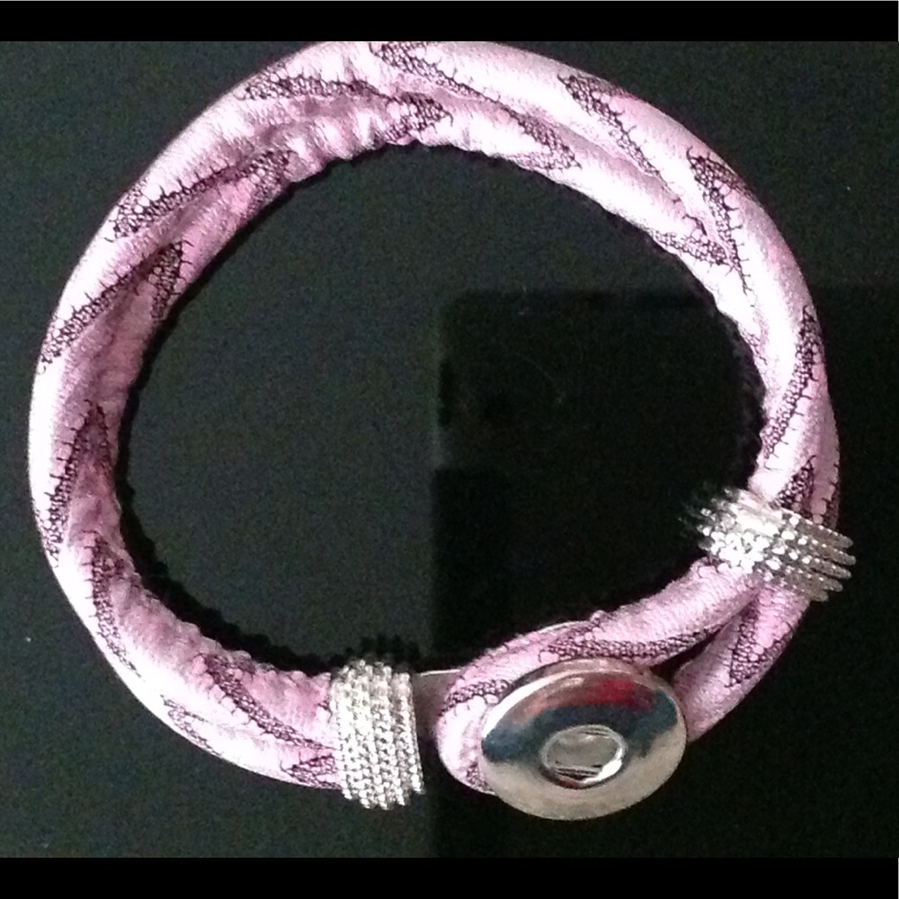 Pink SNAP bracelet for snap jewelry NEW